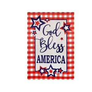 Style Selections patriotic House Flags. 4th july Size 28” X 44”